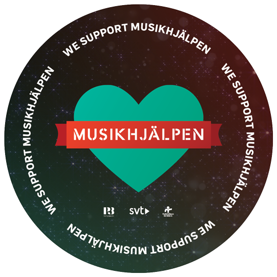 We support Musikhjälpen sticker